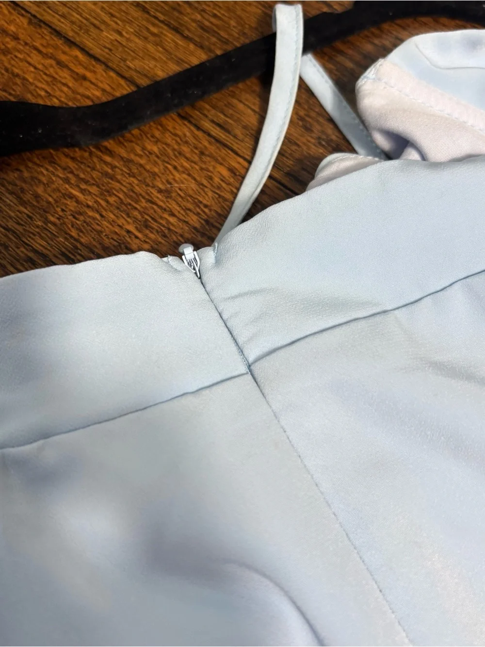 Hello Molly Light Blue Spaghetti-Strap Mini Dress Tie back Sz 6 Homecoming